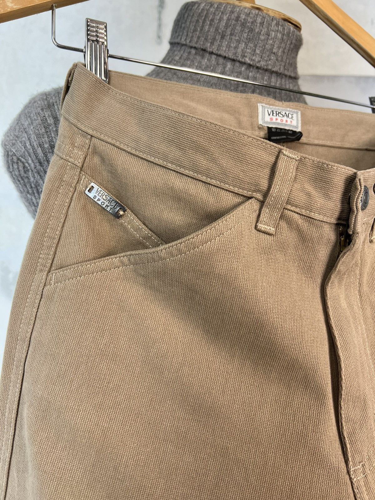Versace Jeans Couture Vintage Versace Cream Beige Pants Size 30 Size US 30 / EU 46 - 6 Thumbnail