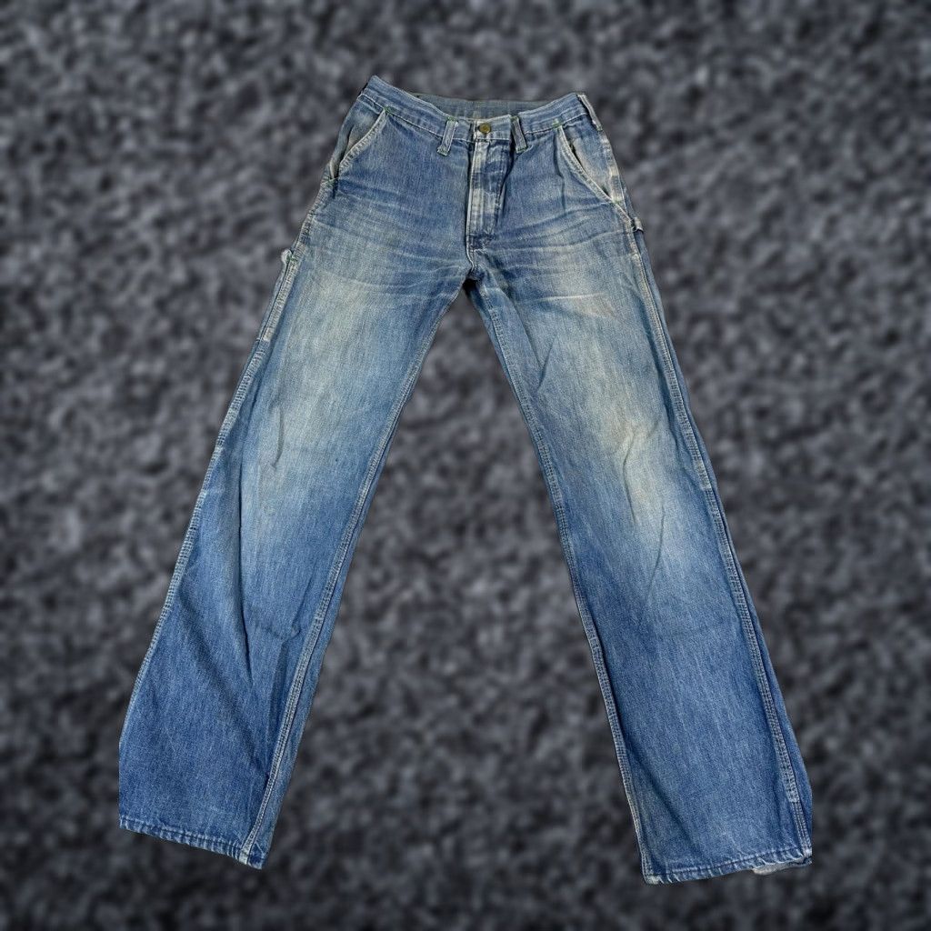 Vintage VINTAGE OshKosh B'gosh Jeans Mens 34 Blue Relaxed Straight Carpenter Workwear Pockets 34in Inseam Canvas Distressed Size 24" / US 00 / IT 34 - 1 Thumbnail
