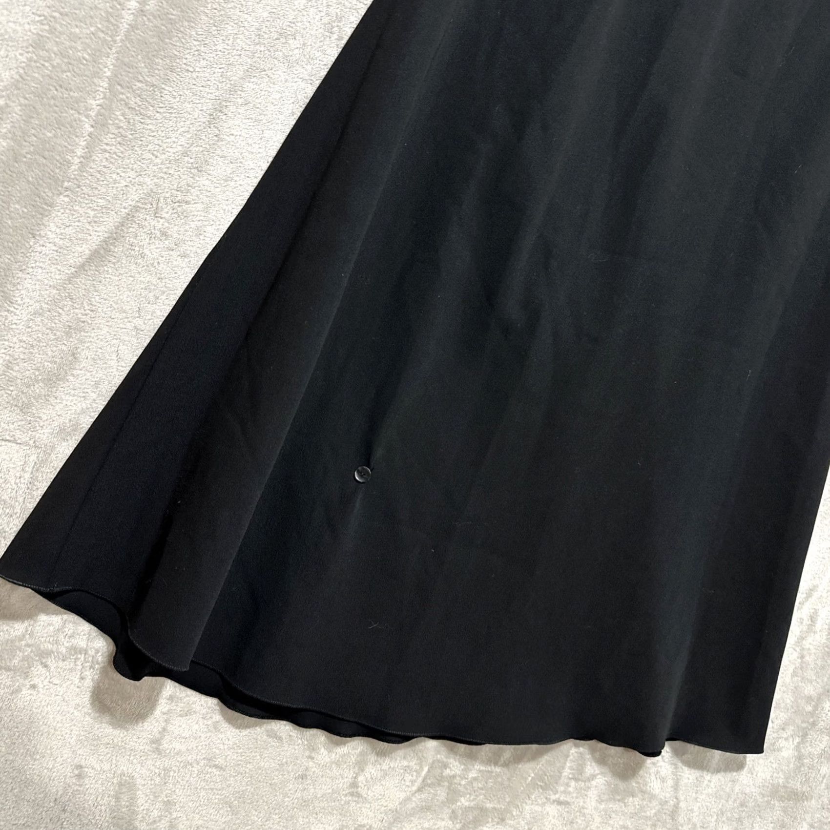 Chanel Chanel Skirt A-Line Black 24 Textured Side Zip Made In France Button Womens Size 42" / US 20 - 4 Thumbnail