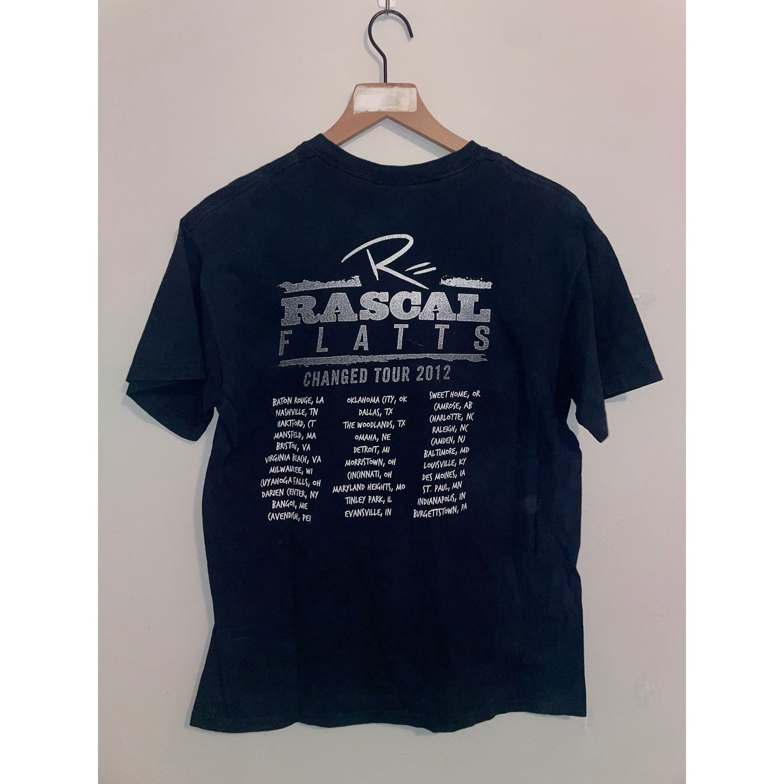 Gildan Rascal Flatts Shirt Changed Tour Concert Black Tee M Medium Size US M / EU 48-50 / 2 - 5 Thumbnail