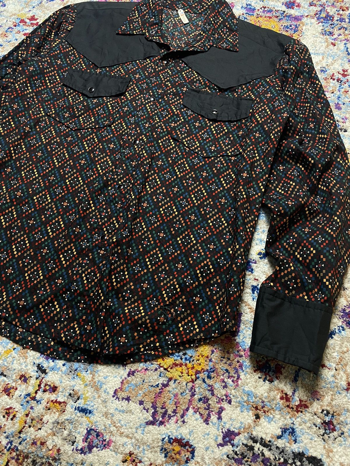 Japanese Brand × Vintage CLASSIC WESTERN COWBOY STYLE FLANNELS STONE STUDS SHIRTS Size US L / EU 52-54 / 3 - 2 Thumbnail