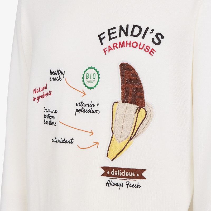 Fendi o1s1wg110226 Pullover in White Size US M / EU 48-50 / 2 - 3 Thumbnail