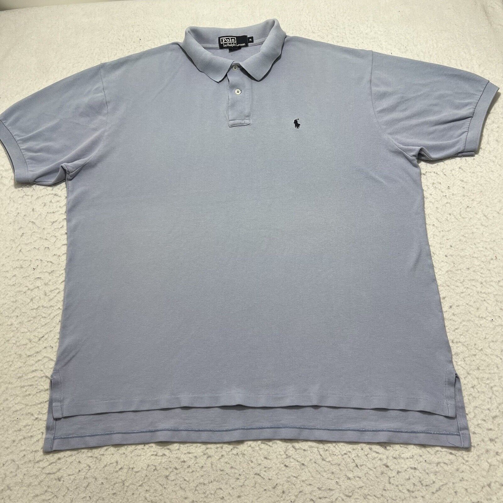 Polo Ralph Lauren Polo Ralph Lauren Light Blue Polo Navy Pony Logo Shirt Size US XL / EU 56 / 4 - 1 Thumbnail