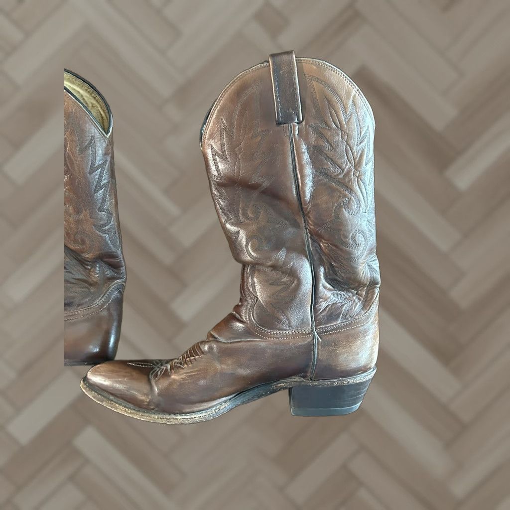 Dan Post Mens Dan Post Western Boots Brown Size 10.5 D Size US 11 / EU 44 - 1 Thumbnail