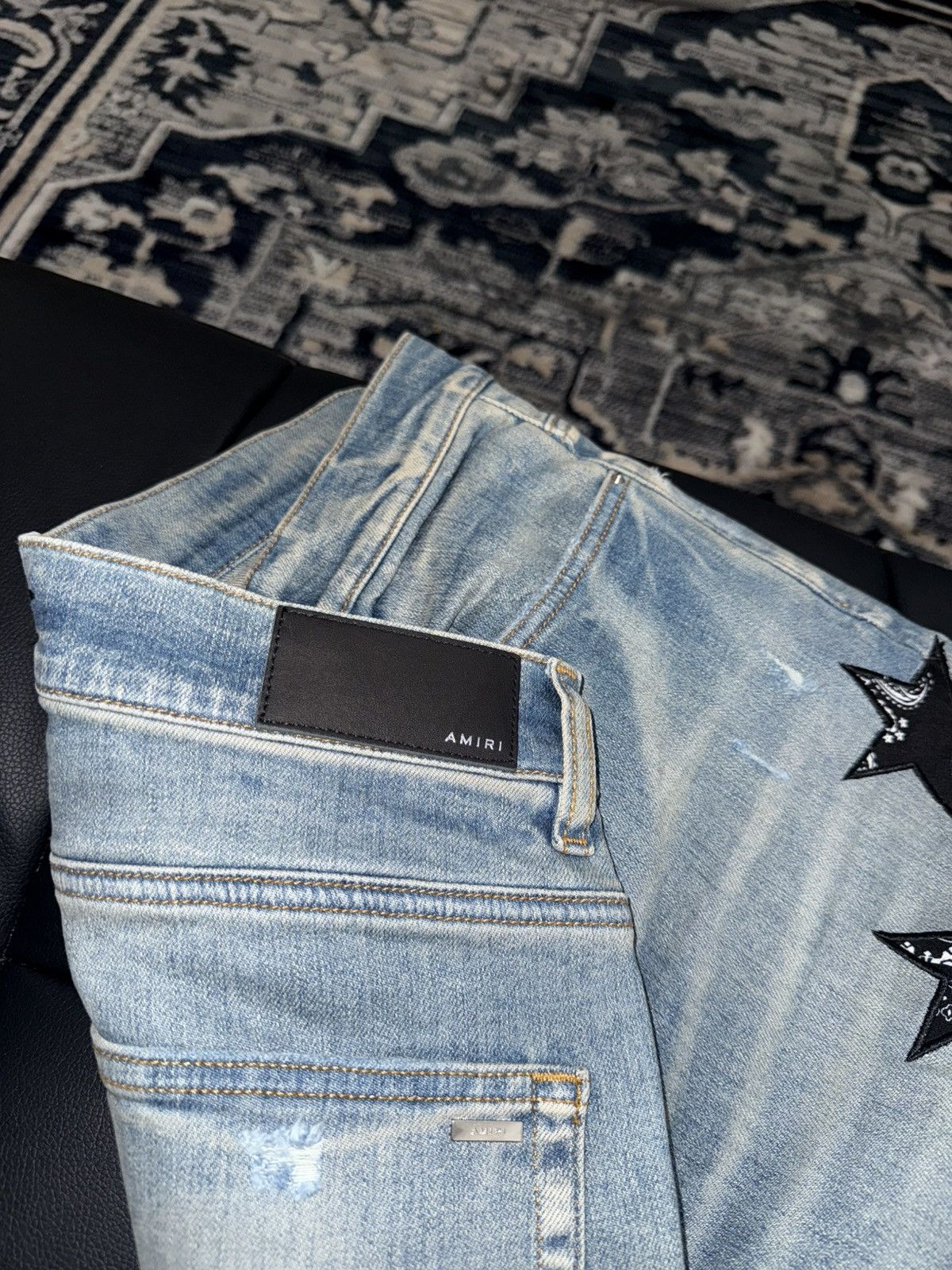 Amiri Amiri Bandana star patch jeans Size US 33 - 5 Thumbnail