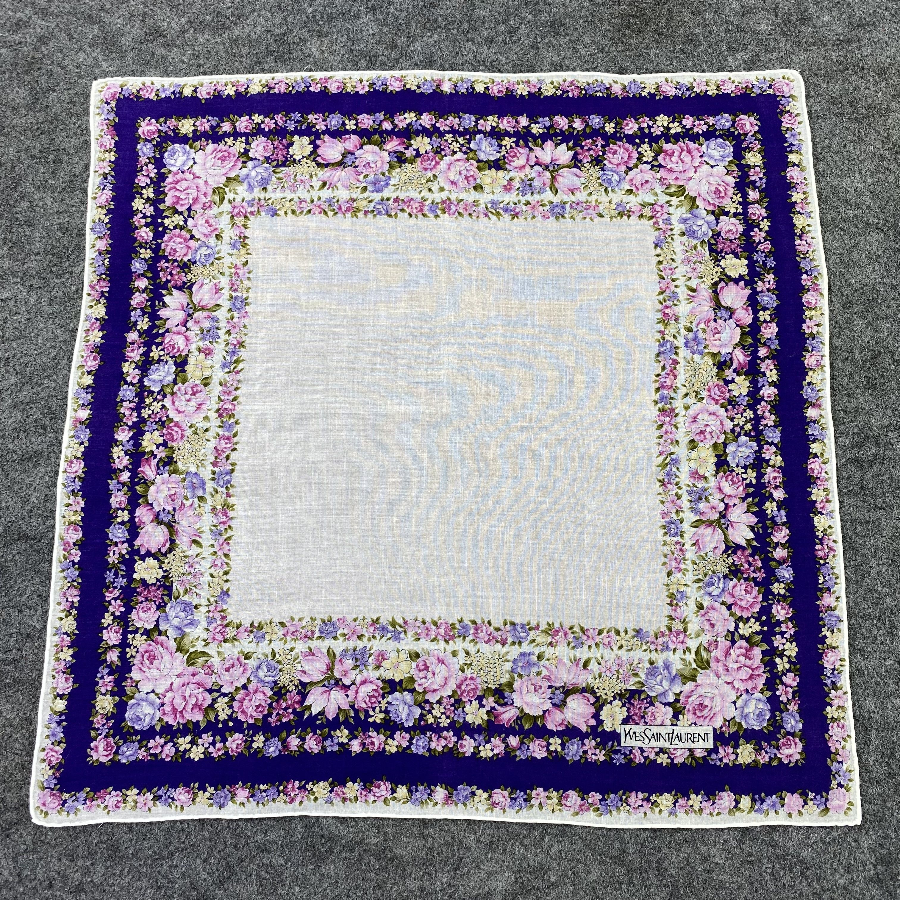 Japanese Brand Yves Saint Laurent Handkerchief /Bandana /Neckerchief-B902 Size ONE SIZE - 3 Thumbnail