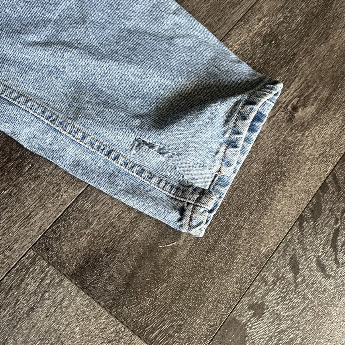 Levi's Vintage 90s Levis 521 Tapered Fit Leg Light Wash Denim Jeans Size 32" / US 10 / IT 46 - 12 Thumbnail