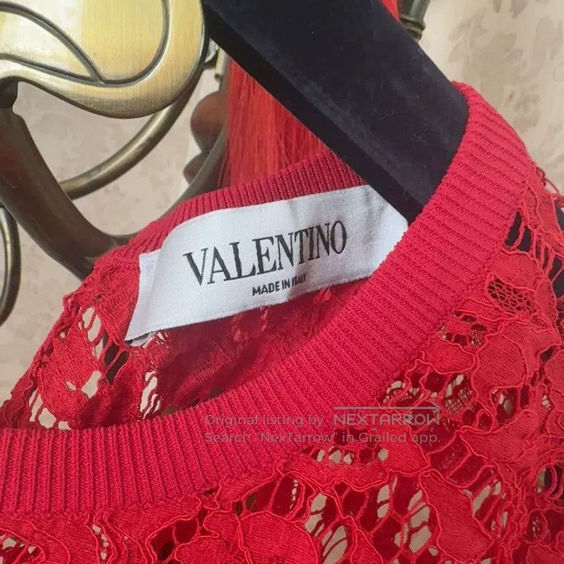 Valentino Valentino Red lotus leaf dress Size L / US 10 / IT 46 - 2 Thumbnail