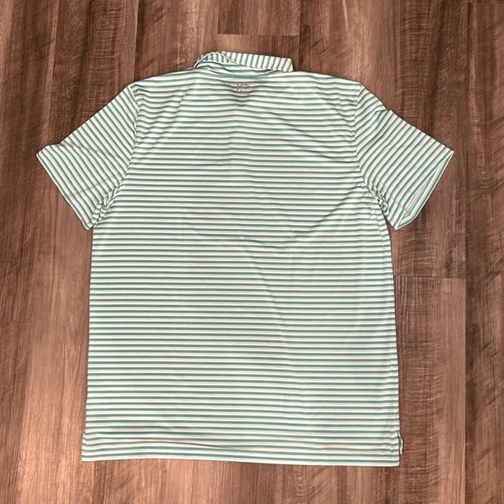 Southern Tide Southern Tide Polo Gulf Stripe Performance - 2XL Men Green Stripe Polo Shirt Size US XXL / EU 58 / 5 - 3 Thumbnail