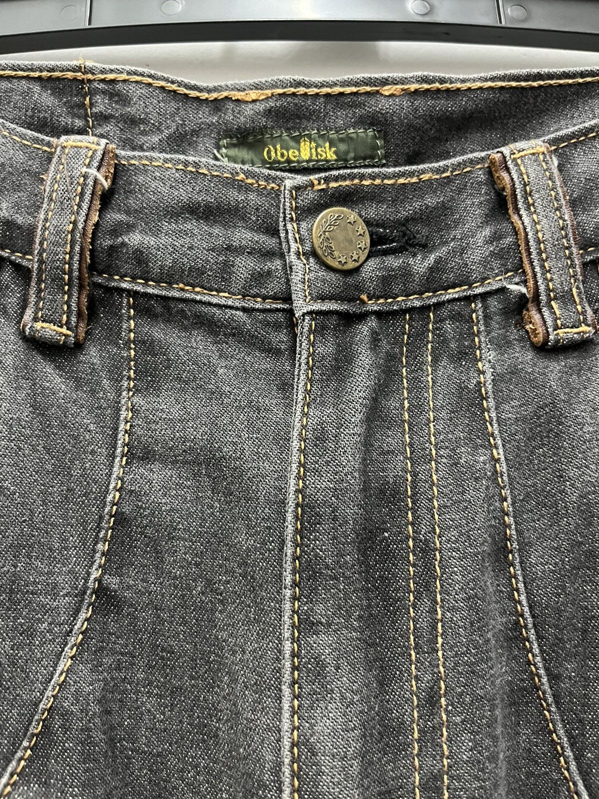 Japanese Brand Vintage Obelisk Custom Leather Denim Size US 31 - 7 Thumbnail