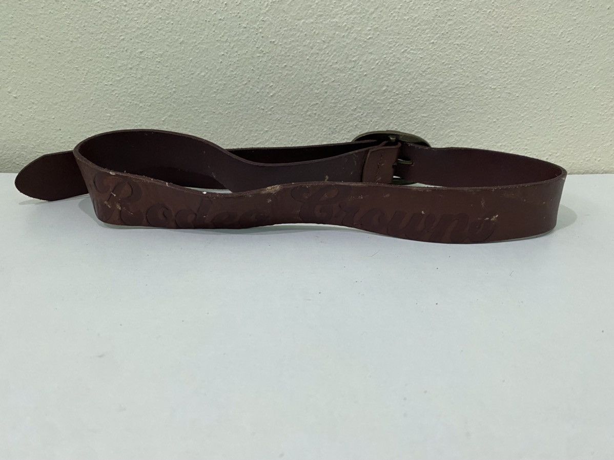 Leather Rodeo Crown Leather Buckle Belt Size ONE SIZE - 8 Thumbnail