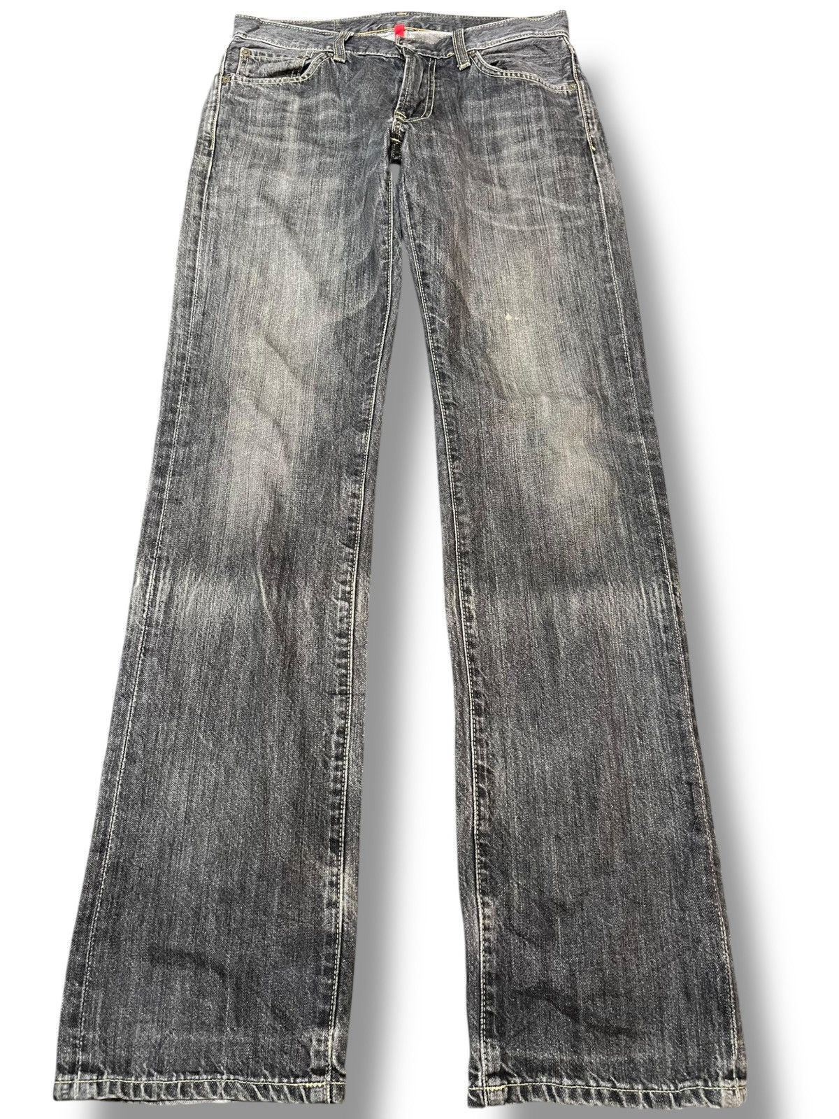 Vintage Uniqlo S-002 Faded Whiskers Denim
