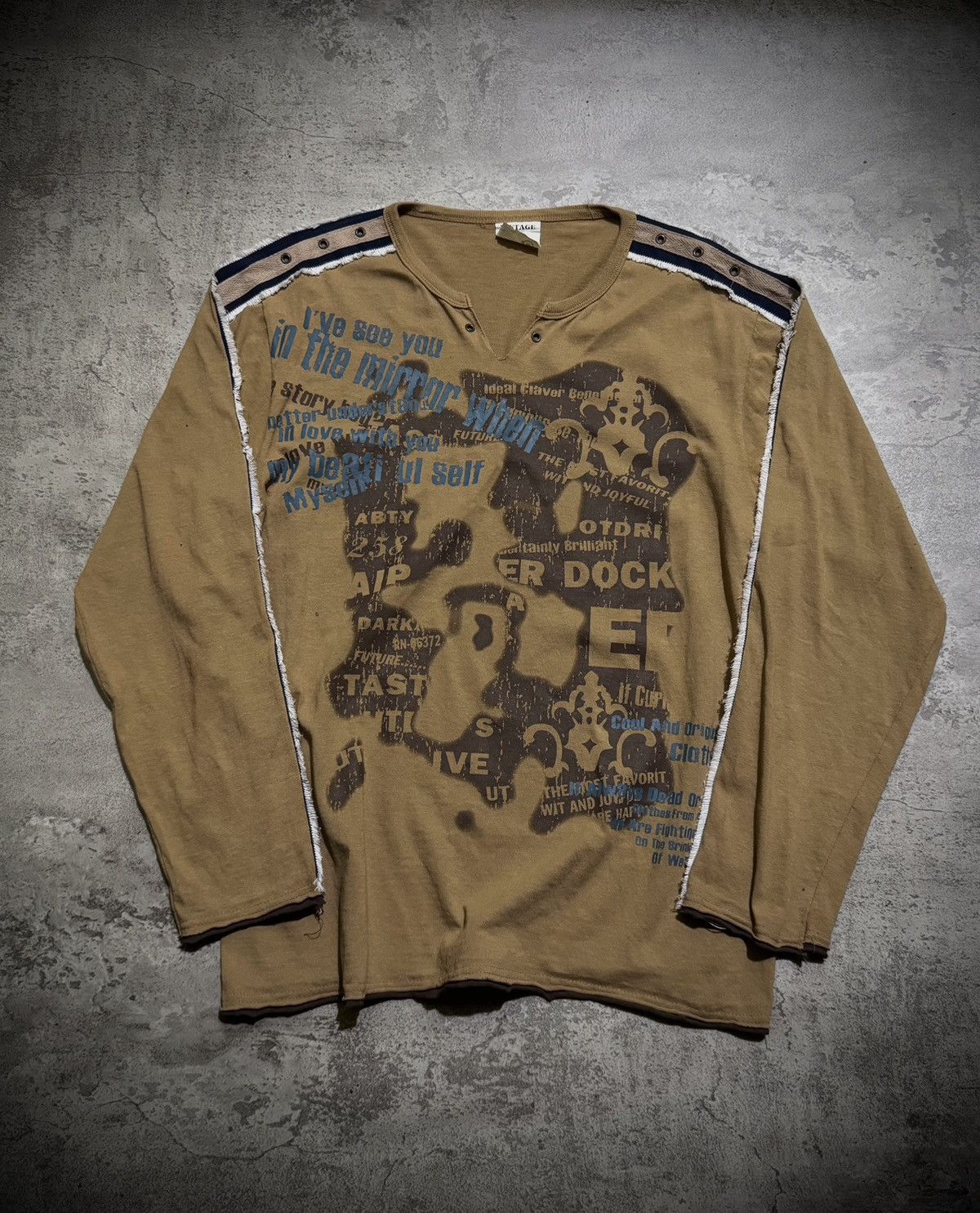 Hysteric Glamour Y2k Vintage jeans poem double layer longsleeve Size US M / EU 48-50 / 2 - 1 Thumbnail