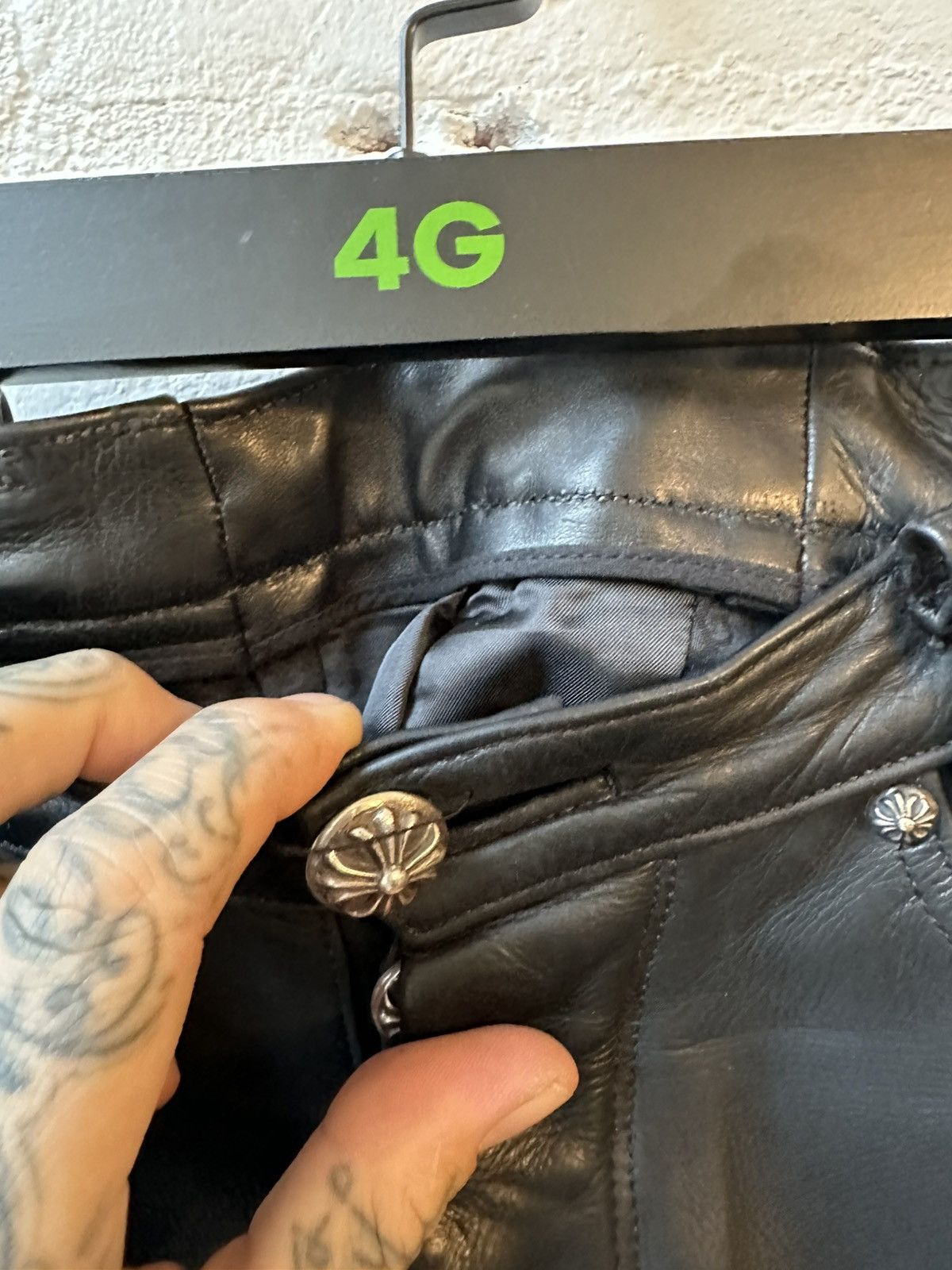 Chrome Hearts Chrome Hearts 2000s FUCK leather Cross Patch jeans 31 32 33 Size US 32 / EU 48 - 9 Thumbnail