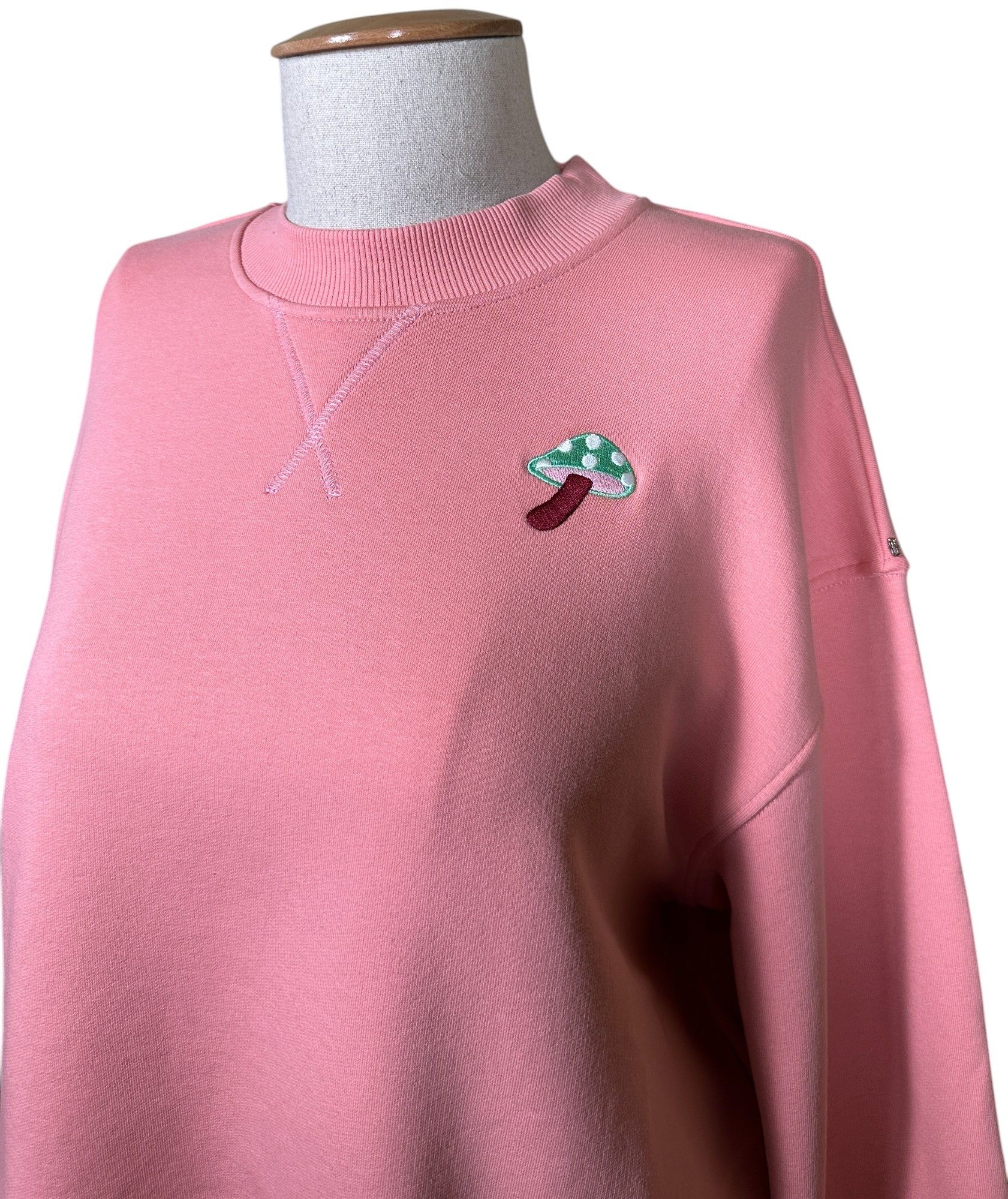 Max Mara × Sportmax Pink Sweatshirt Mushroom Size L / US 10 / IT 46 - 2 Thumbnail