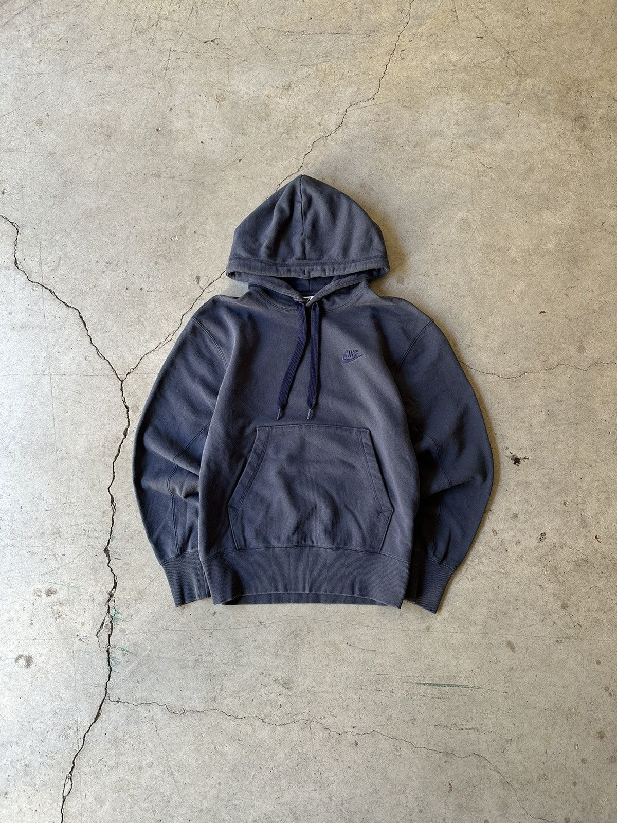 Nike Vintage Y2K Navy Nike swoosh hoodie Size US XS / EU 42 / 0 - 1 Thumbnail