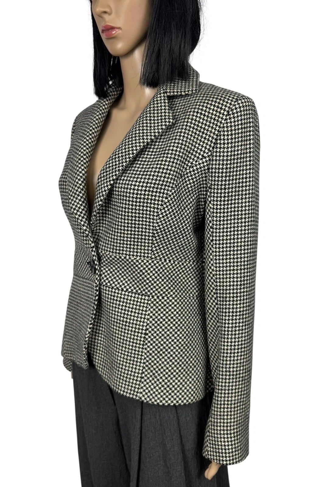 Valentino Valentino Roma Wool Blazer Houndstooth size 46 Size L / US 10 / IT 46 - 4 Thumbnail