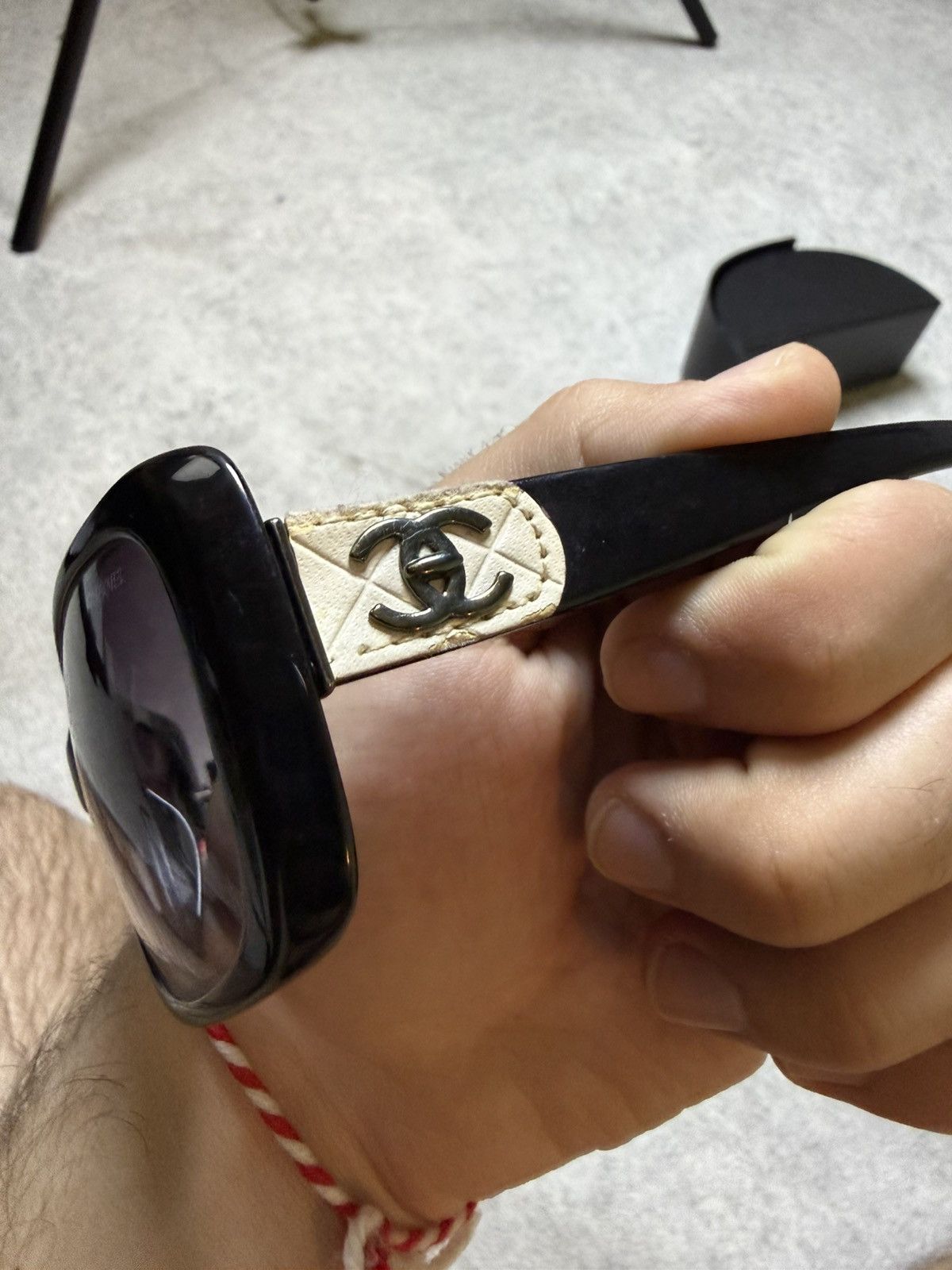 Chanel Vintage Black Sunglasses Glasses Chanel Big Skull Pinterest Size ONE SIZE - 22 Thumbnail