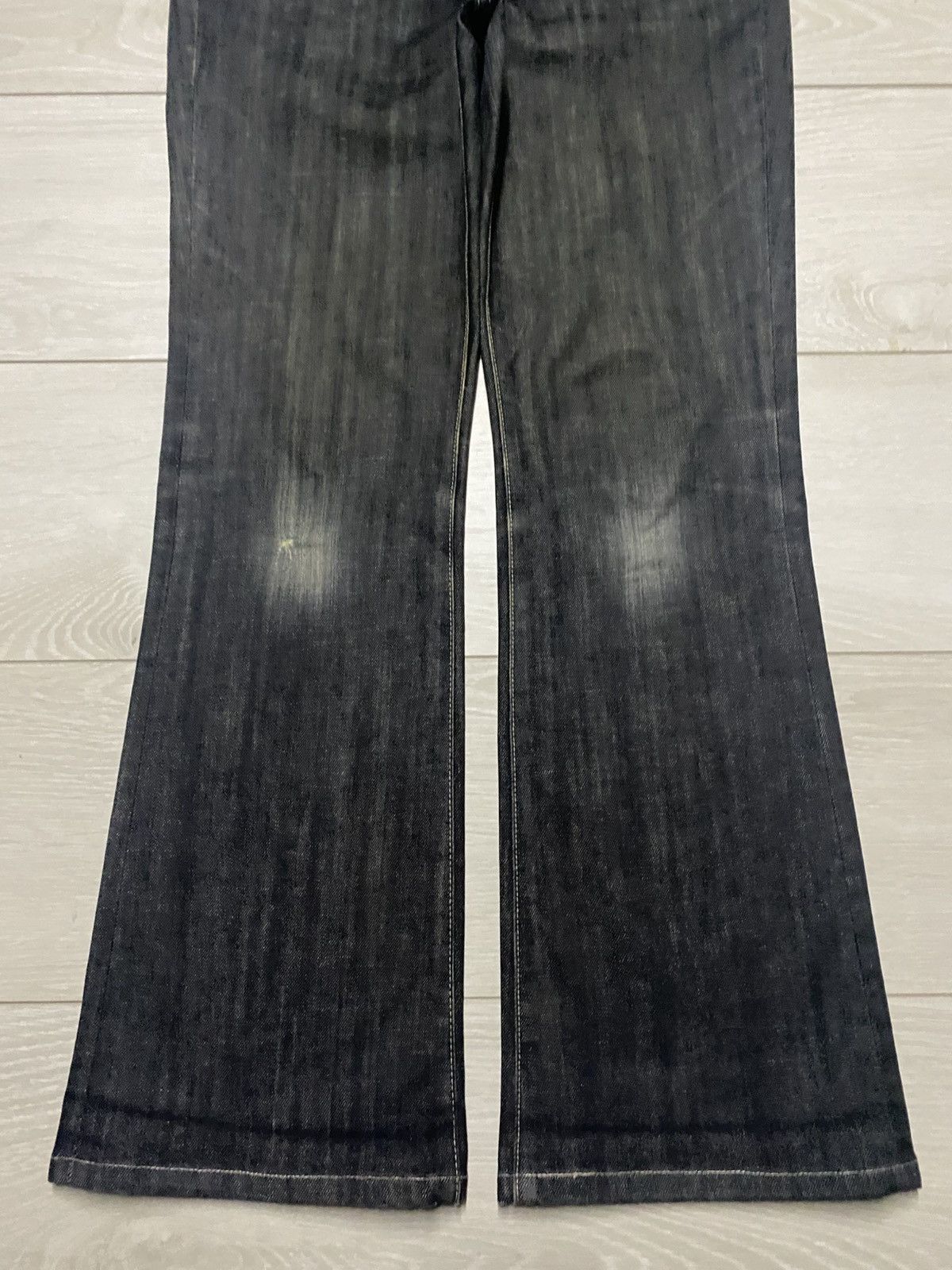 Jun Takahashi Vintage Japanese Brand Uniqlo Black Denim Flare Jeans Size US 29 - 5 Thumbnail