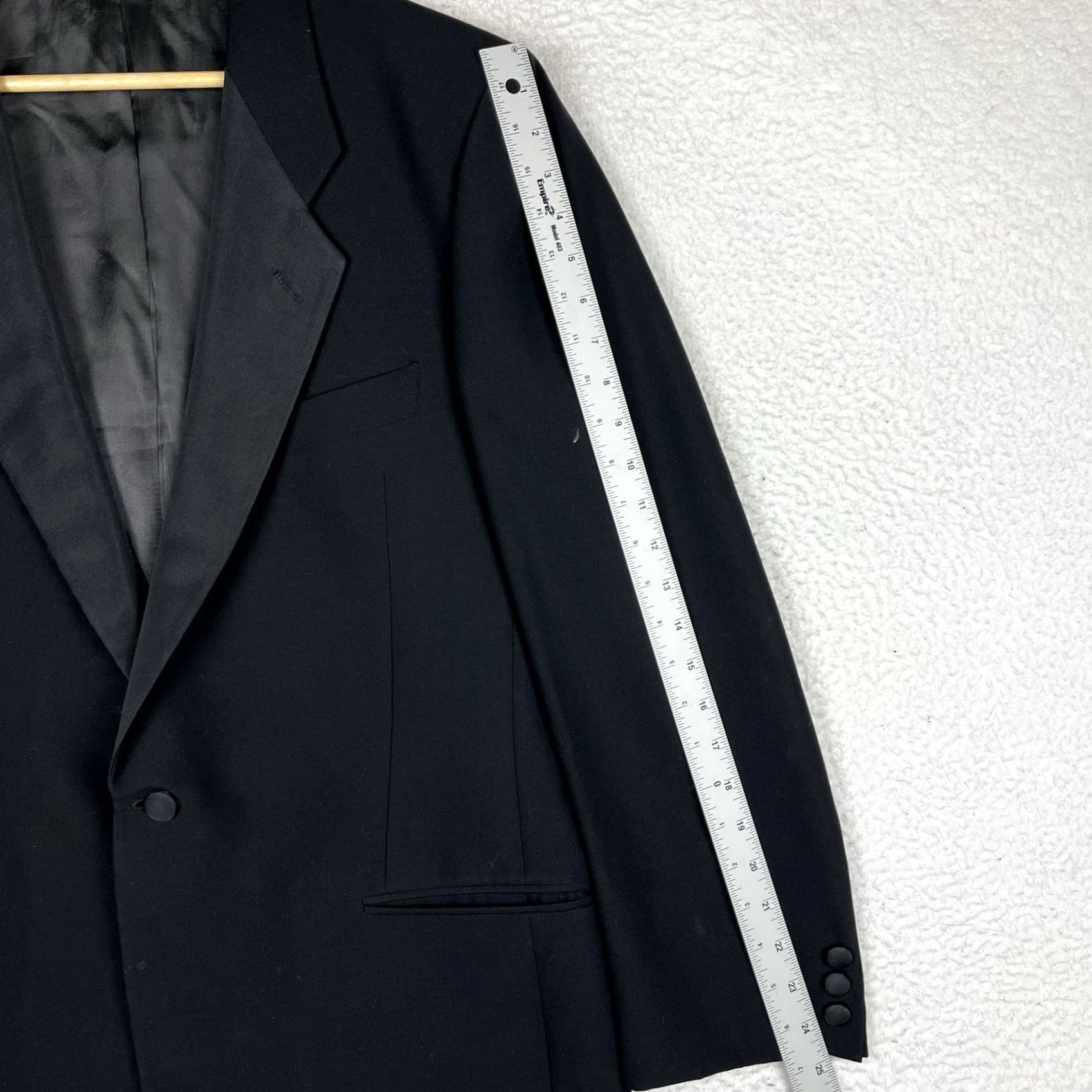 Giorgio Armani VINTAGE Giorgio Armani Mani Tuxedo Jacket 80s Black Wool 42 Long Men Size 42R - 7 Thumbnail