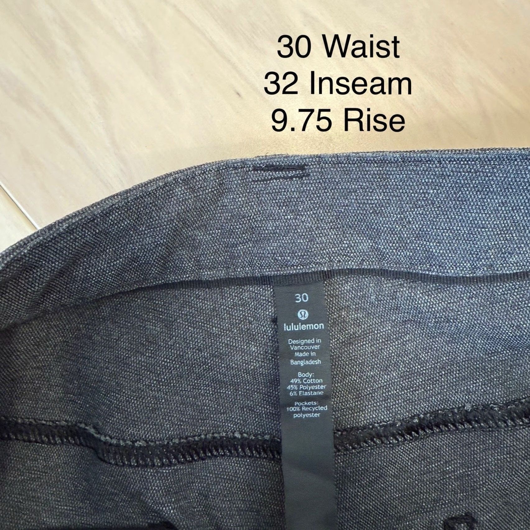 Lululemon Lululemon ABC Pants 30 Dark Gray Athleisure Workwear Sportswear Commission Pants Men 30 Gray Solid Straight Size US 30 / EU 46 - 5 Thumbnail