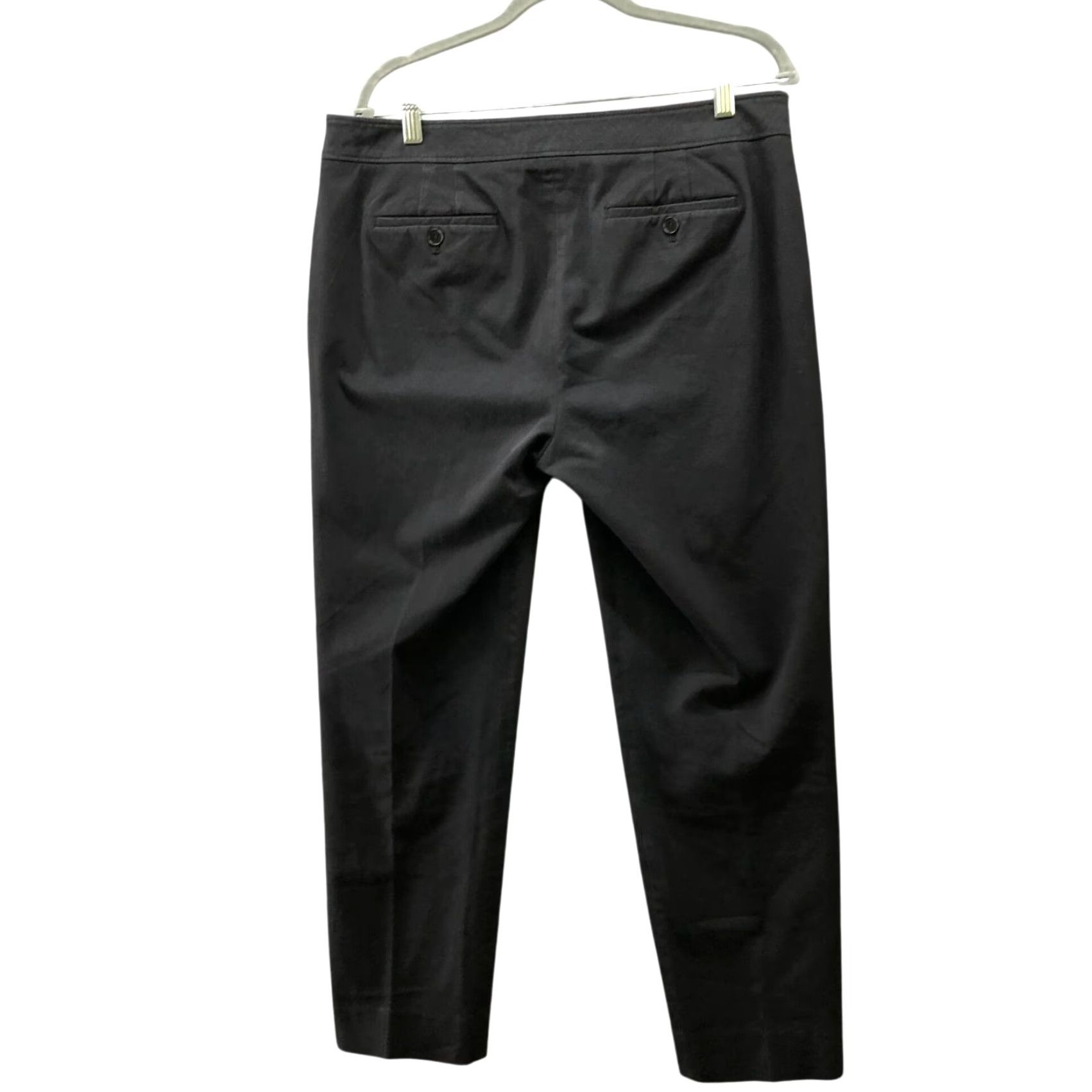 Talbots VINTAGE? No. Talbots Chatham Ankle Pants Womens 12 Black Chino Slim Stretch Size 34" / US 12 / IT 48 - 2 Thumbnail