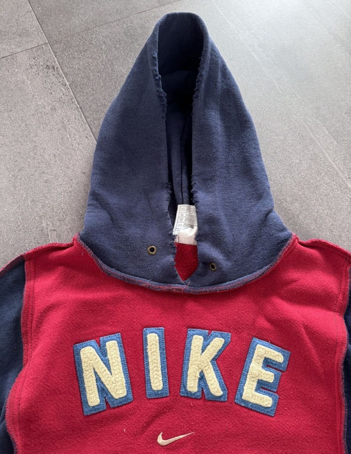 Nike Rare 90s reworked custom Nike big logo hoodie y2k Size US M / EU 48-50 / 2 - 4 Thumbnail