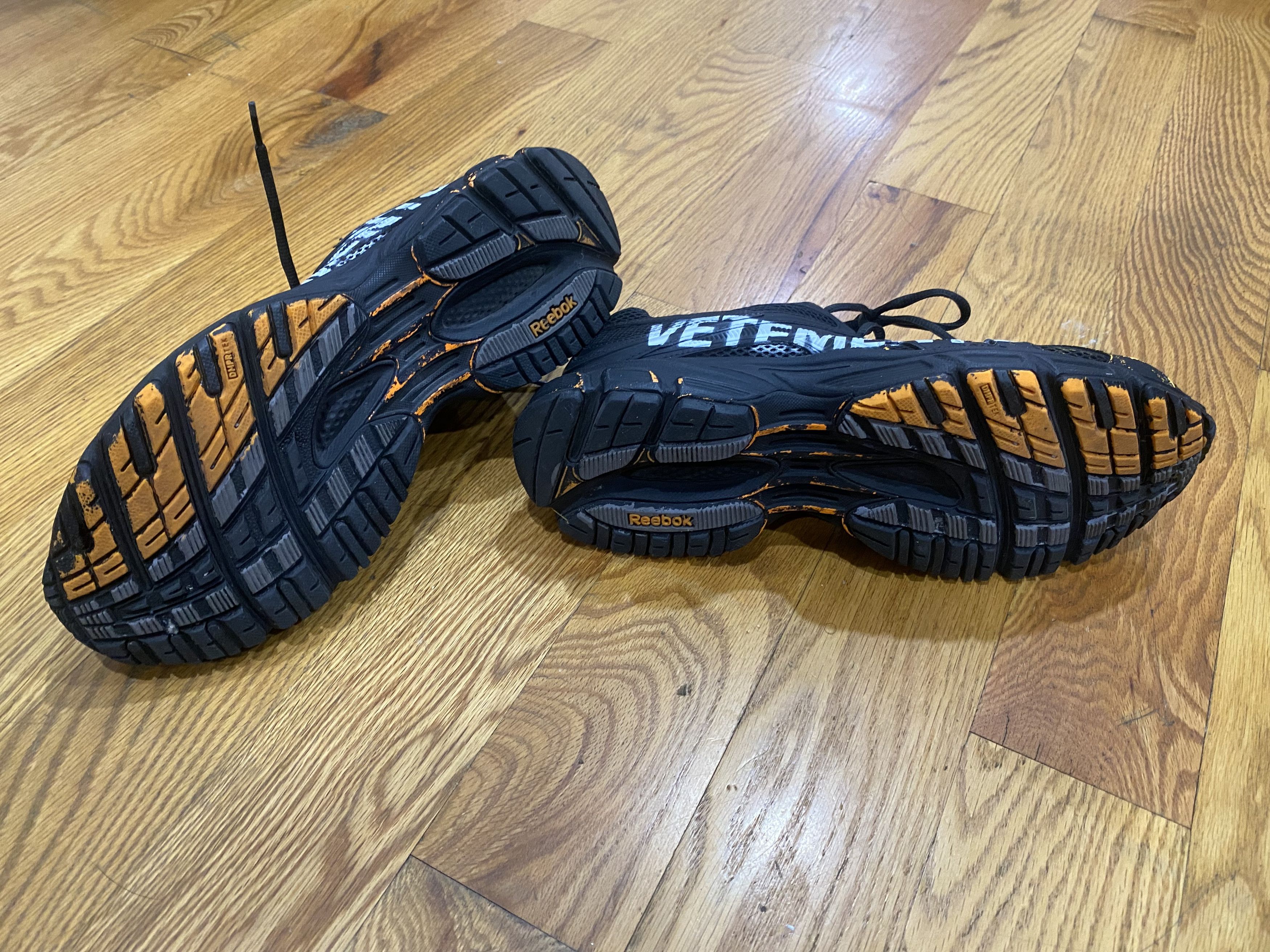Vetements Vetements ‘Artisanal’ Black Scratch-Off Reebok Spike Runner Size US 8.5 / EU 41-42 - 9 Thumbnail