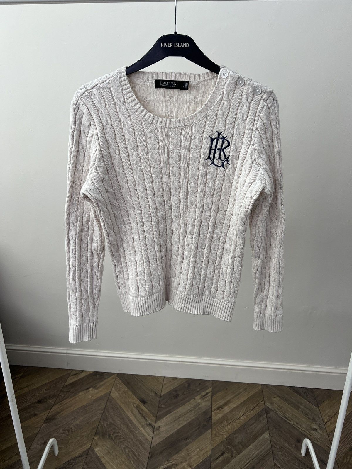 Ralph Lauren Vintage Ralph Lauren Black Label Women’s Cable Knit Sweater Size L / US 10 / IT 46 - 1 Thumbnail