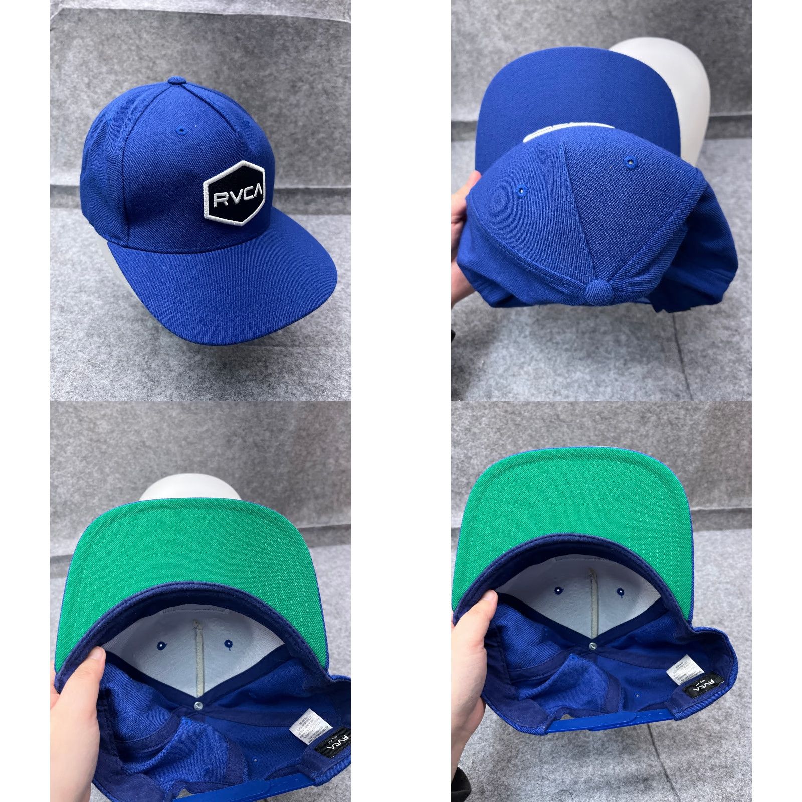 RVCA RVCA Hat Cap Snap Back One Size Blue Acrylic Wool Blend Twill Skatebeach Outdoor Mens Hat Cap 90s? Size ONE SIZE - 8 Thumbnail
