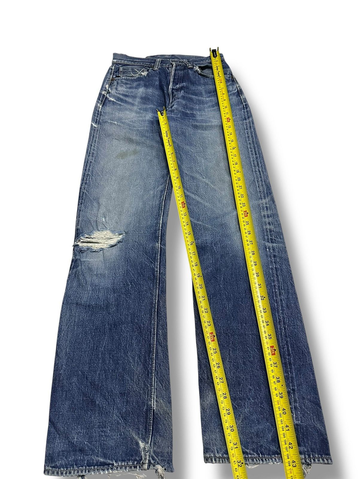 Skull Jeans by an Alchemist Rare SKULL Jeans By An Alchemist Selvedged 5002xx Distressed Size US 28 / EU 44 - 15 Thumbnail