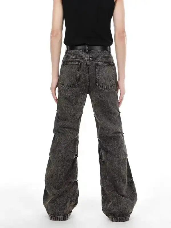 Japanese Brand × Jean Vintage washed distressed micro-flared high-waisted jeans Size US 32 / EU 48 - 2 Thumbnail