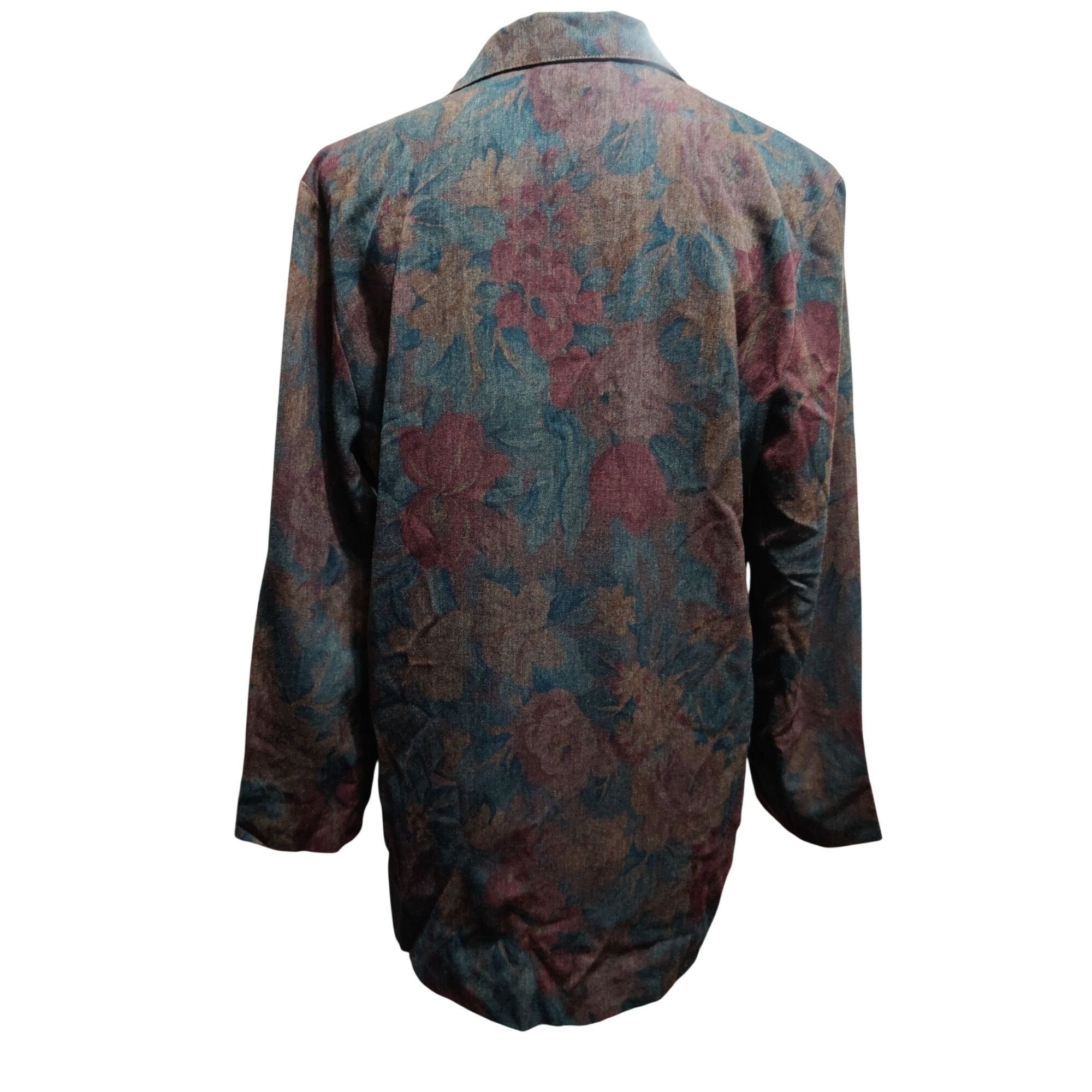 Vintage Tofy Size 8 Vintage Floral Oversized Blazer Jacket Grunge Co Size M / US 6-8 / IT 42-44 - 2 Thumbnail