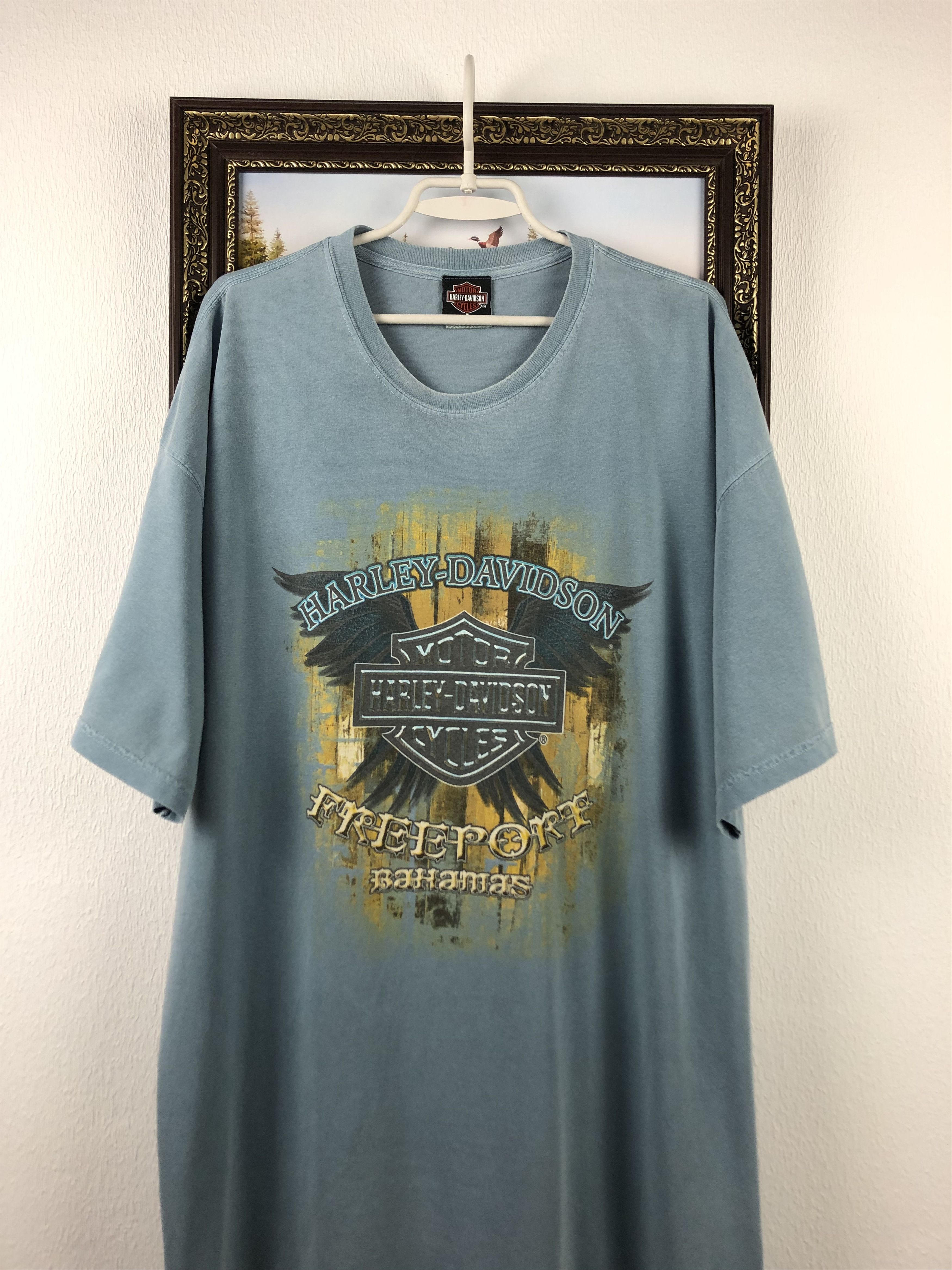 Harley Davidson Vintage Harley Davidson Freeport Bahamas Tee Shirt Over Size US XXL / EU 58 / 5 - 2 Thumbnail