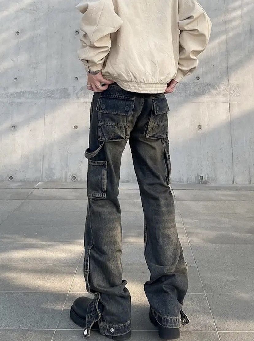 Pantaloni Uomo Streetwear Con Blocchi Di Colore E Tasche – Stile Gotico Y2K, Cargo Slacks Multi Tasche
