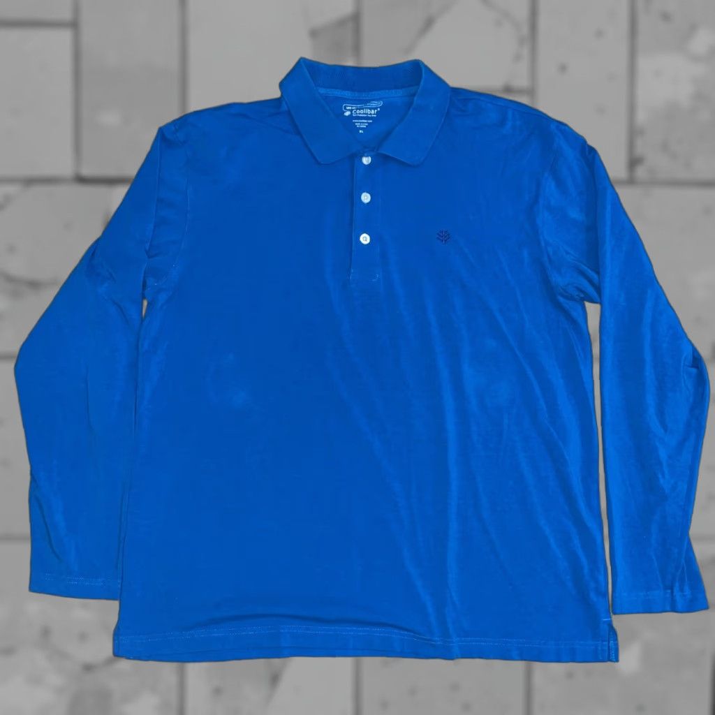 Vintage Coolibar Polo Mens XL Blue UV Protection Size US XL / EU 56 / 4 - 1 Thumbnail