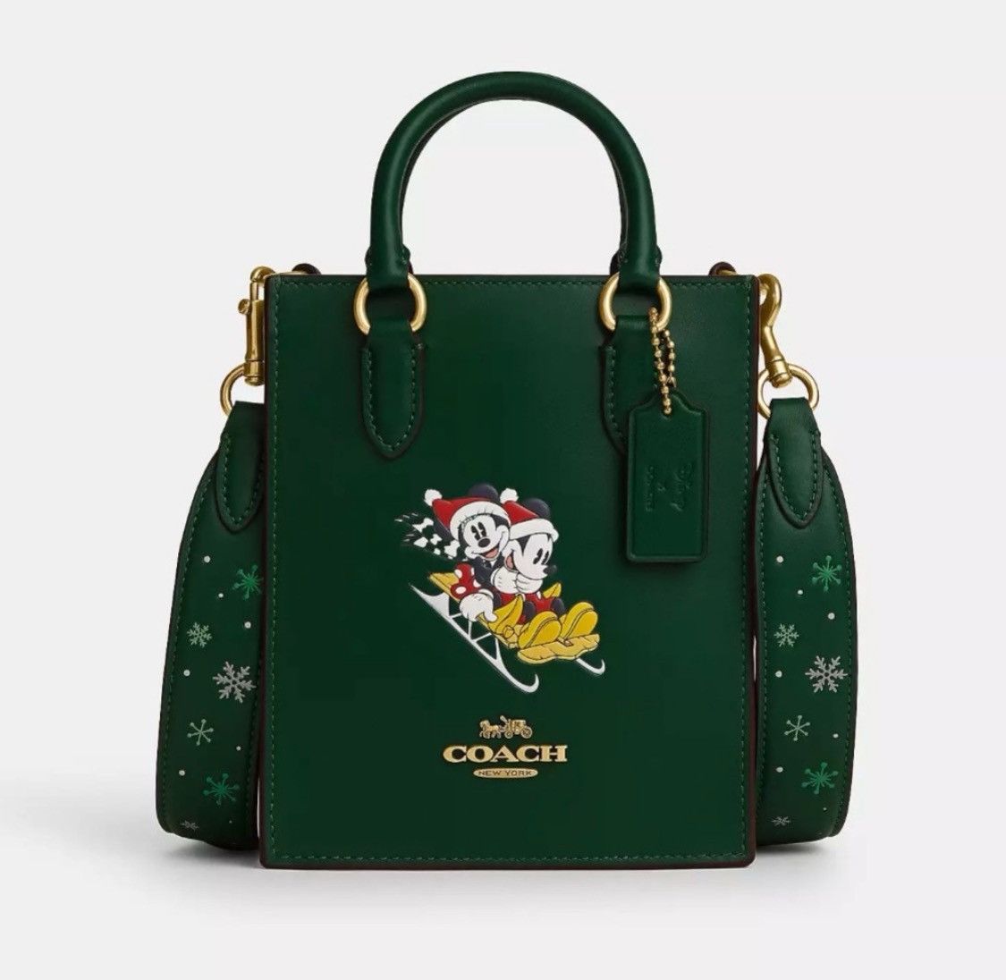 Coach Disney X Coach North South Mini Leather Tote With Sled Motif Size ONE SIZE - 5 Thumbnail