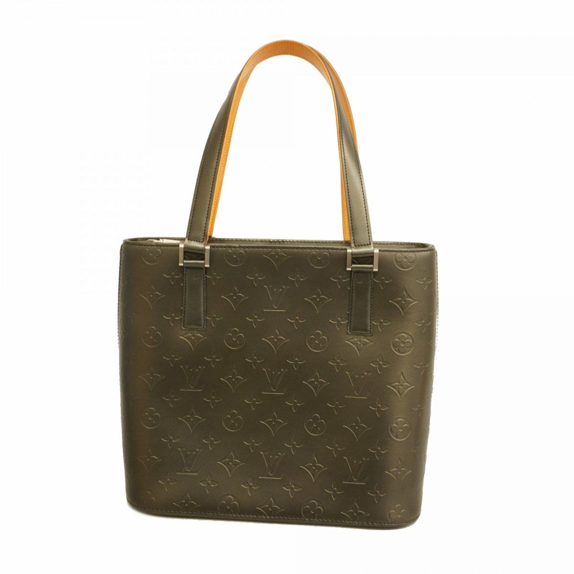 Louis Vuitton Tote Bag Monogram Matte Stockton M55112 Noir Ladies, Women's