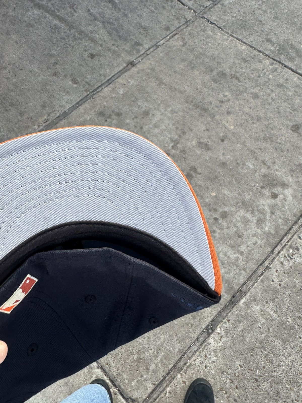 New Era Los Astros Houston Fitted Hat Navy Orange 6 7/8 Size ONE SIZE - 4 Thumbnail