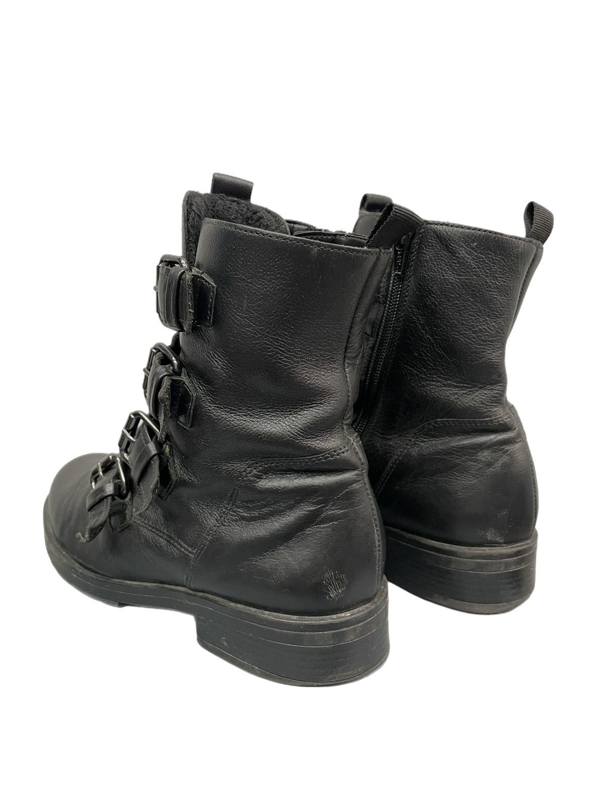 Hedi Slimane Belted margiela style Leather Buckle Combat Boots Gothic Size US 7.5 / EU 40-41 - 8 Thumbnail