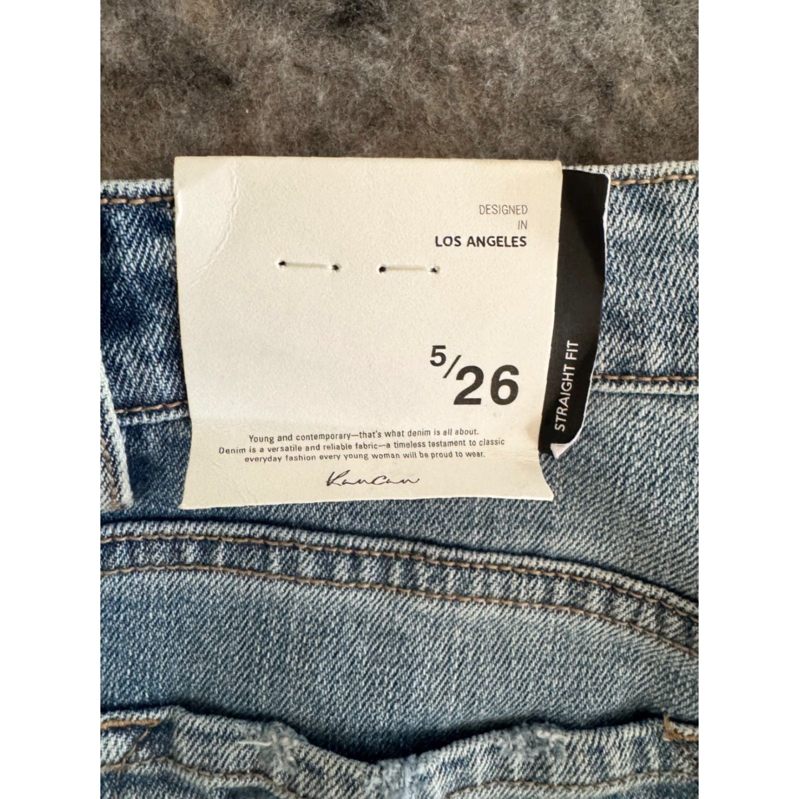 Vintage KanCan Jeans Straight Leg Distressed Women's Size 5/26 Light Wash NWT Size 27" / US 4 / IT 40 - 4 Thumbnail