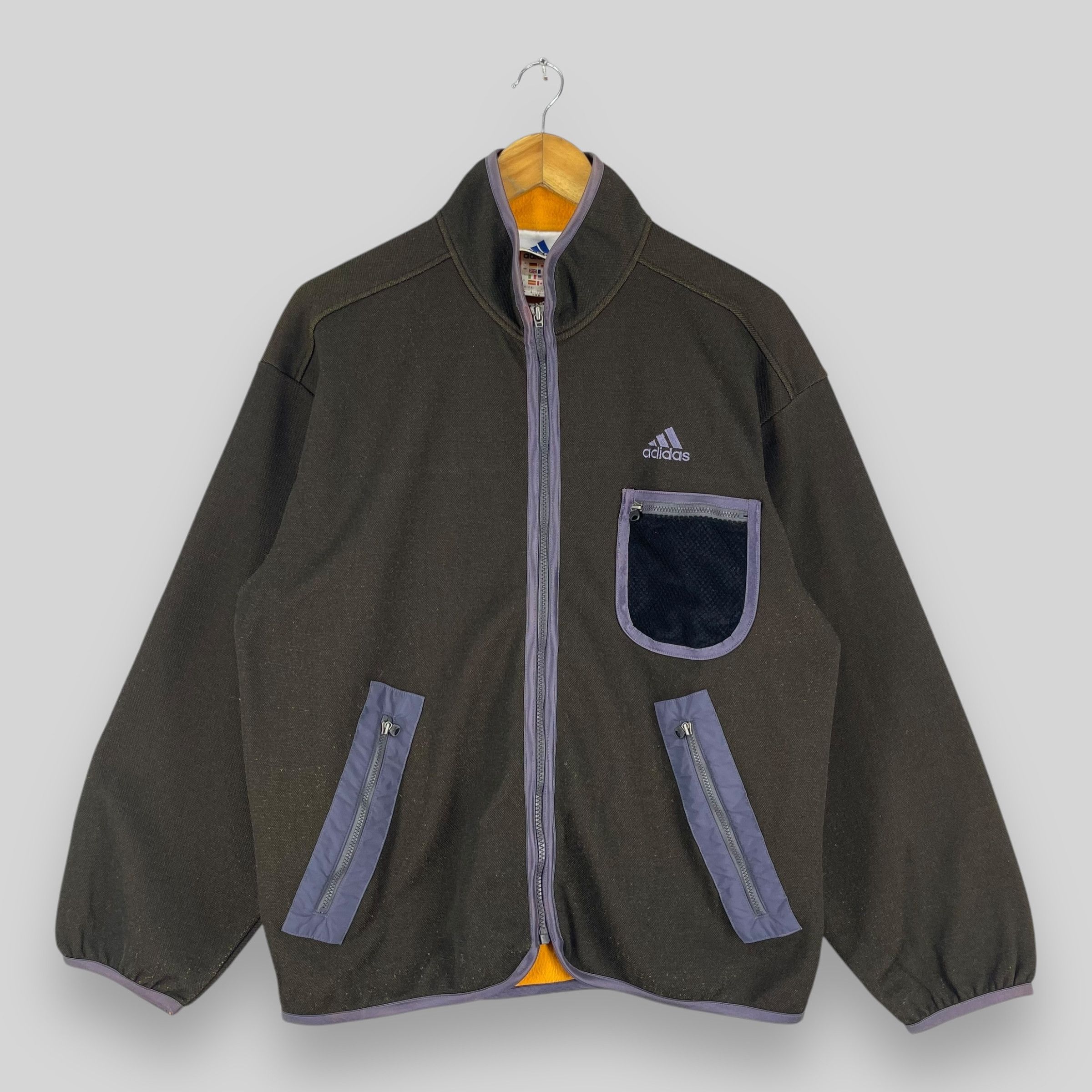 Adidas Vintage ADIDAS EQUIPMENT Zipper Fleece Jacket Size US L / EU 52-54 / 3 - 1 Thumbnail
