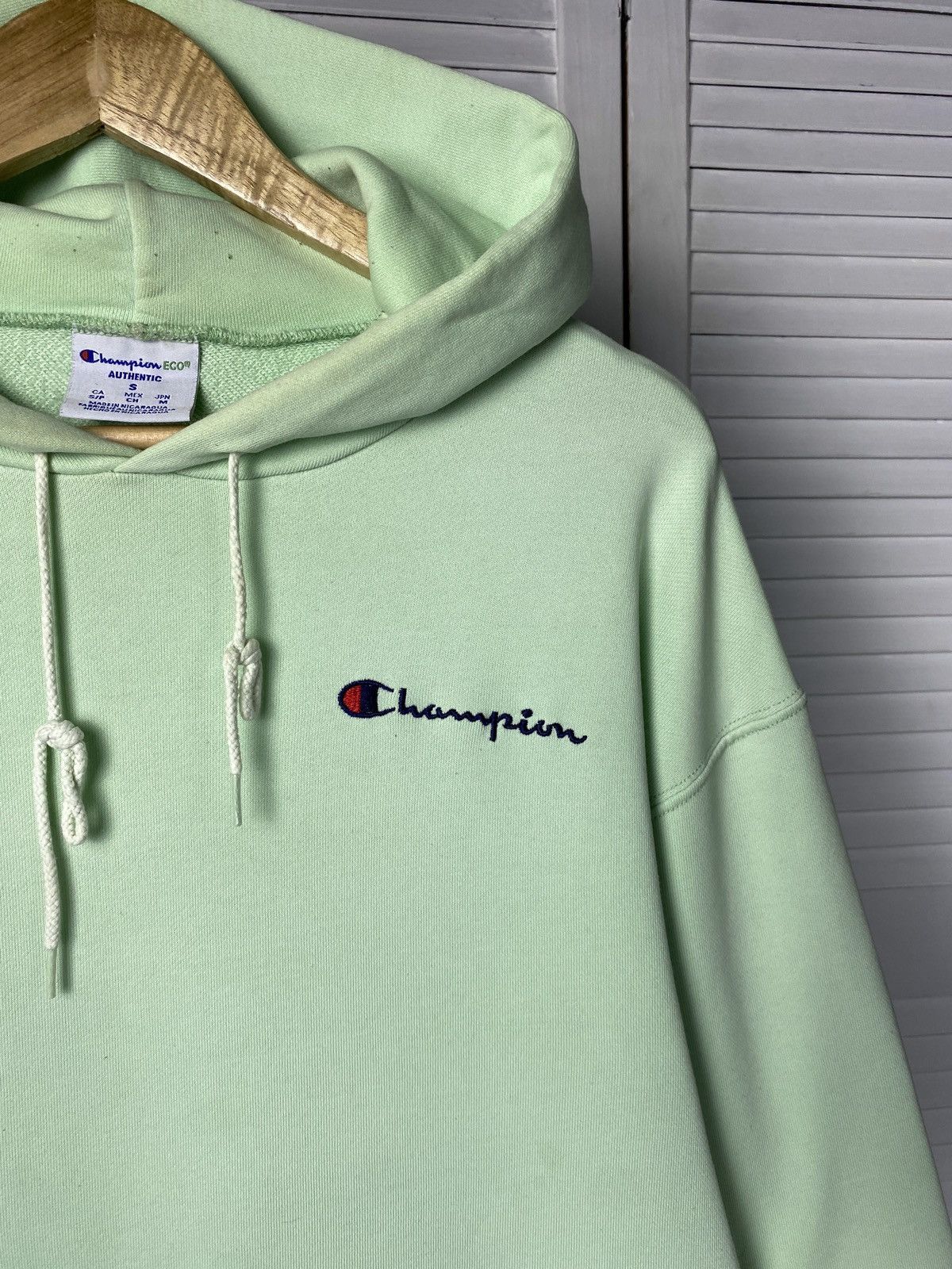 Champion × Vintage Vintage Champion ECO Oversized Boxy Hoodie Beautiful Mint Size US S / EU 44-46 / 1 - 4 Thumbnail