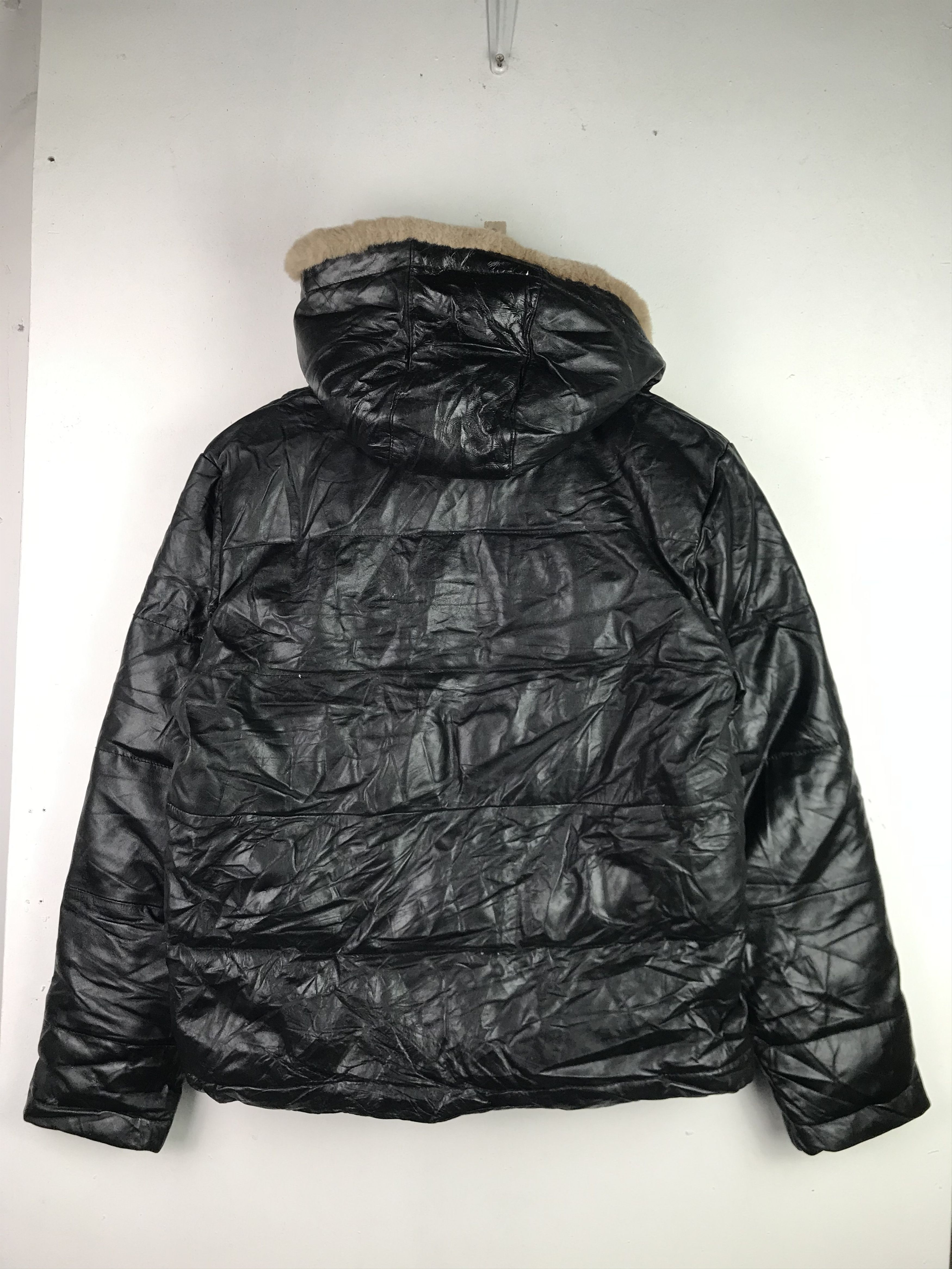 Vintage Vintage Hooded Mohair Puffer leather Jacket Size US M / EU 48-50 / 2 - 2 Thumbnail