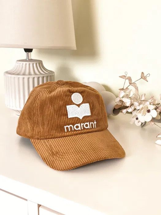 Isabel Marant Tyron logo-embroidered corduroy cap