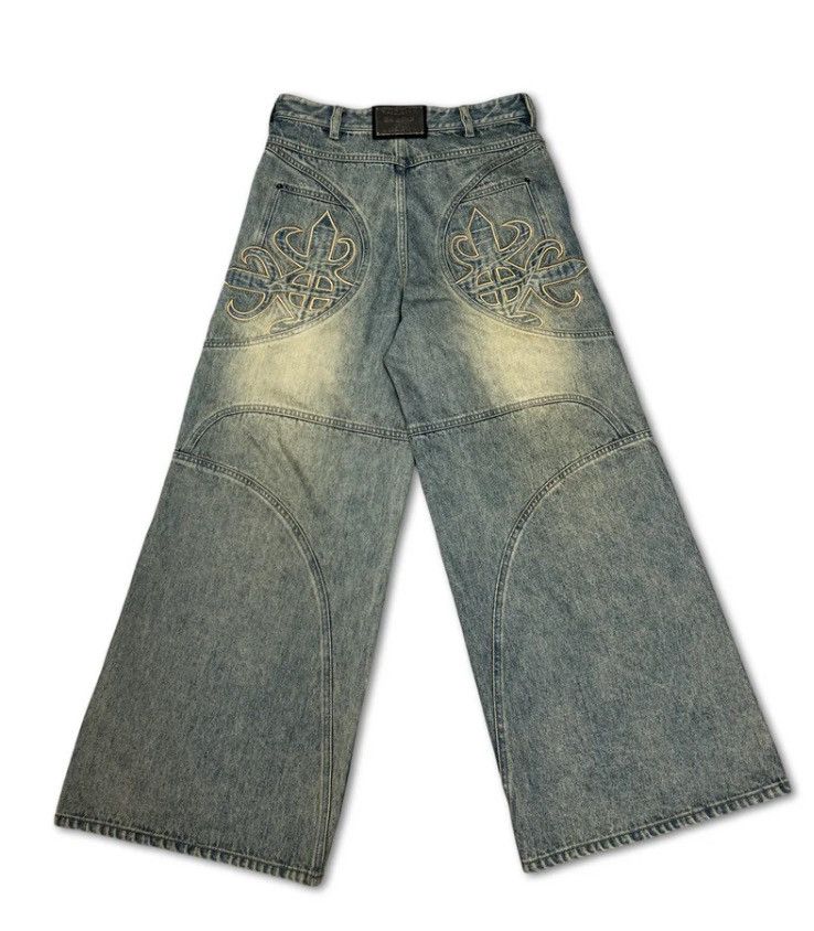 Japanese Brand Washed Y2K Style Baggy Denim Jeans Size US 36 / EU 52 - 5 Thumbnail