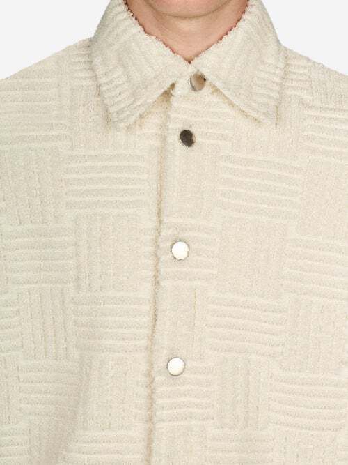 Bottega Veneta Terry Intreccio Jacqaurd Overshirt Jacket Size US L / EU 52-54 / 3 - 3 Thumbnail