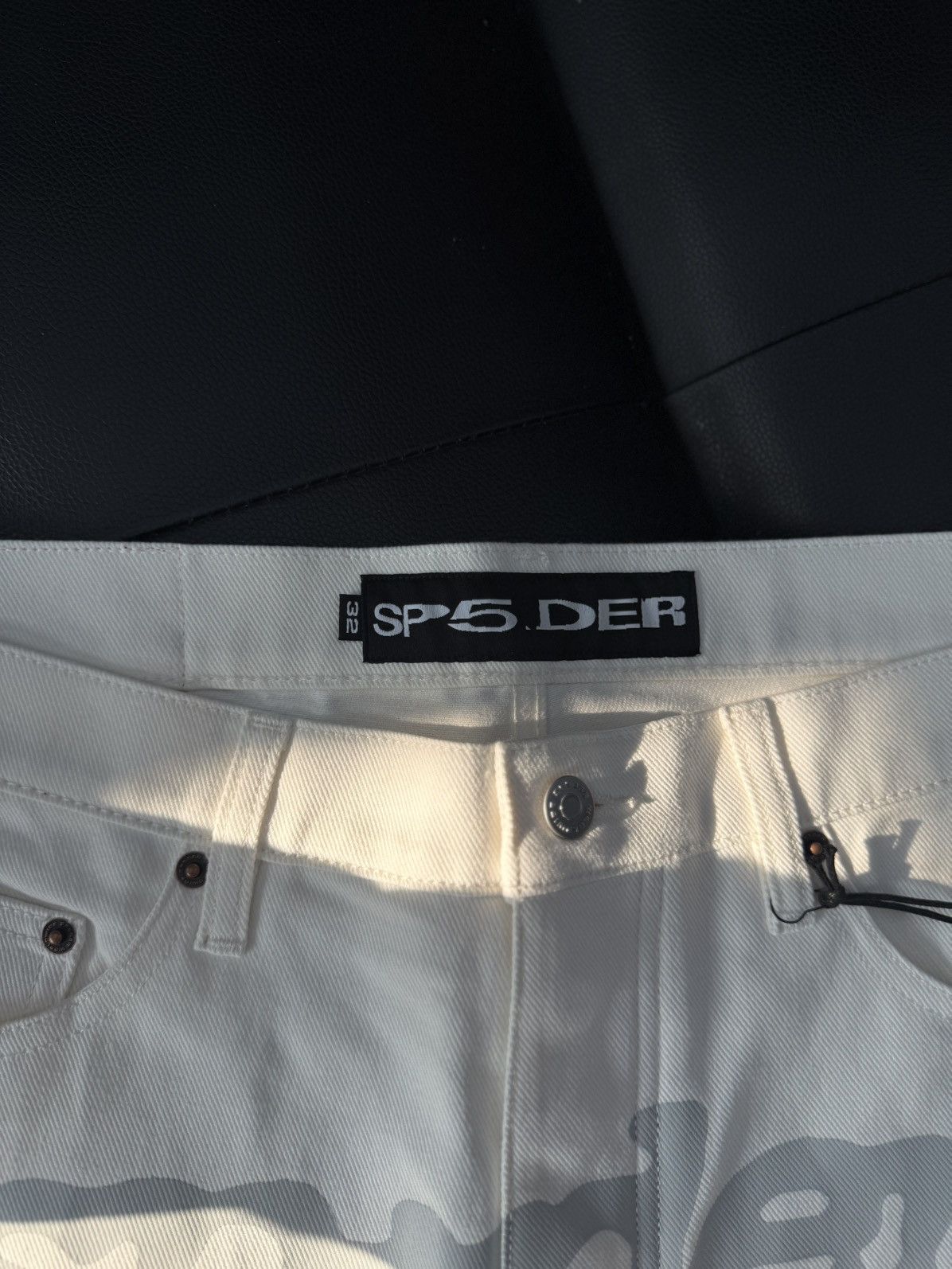 Sp5der Sp5der Jean Shorts White Size 32 (NEW) Size US 32 / EU 48 - 5 Thumbnail