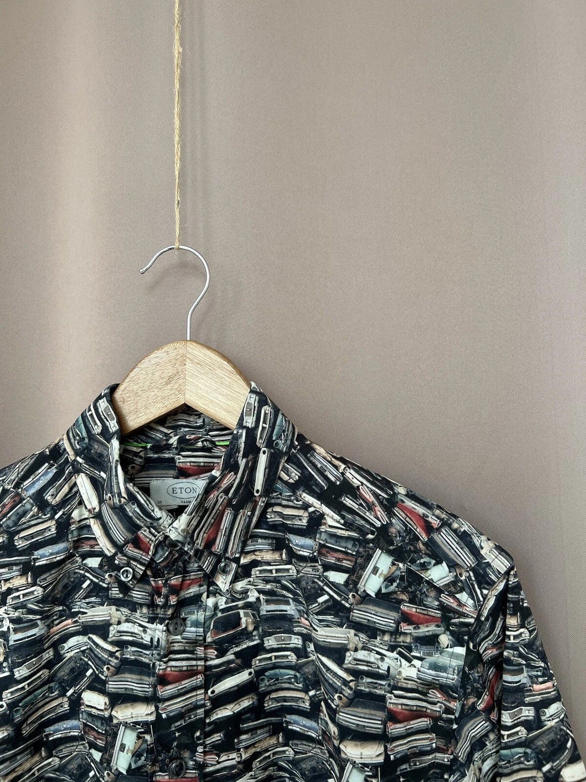 Eton Eton Button Down Shirt Monogram Car Print Mens Size M Size US M / EU 48-50 / 2 - 6 Thumbnail
