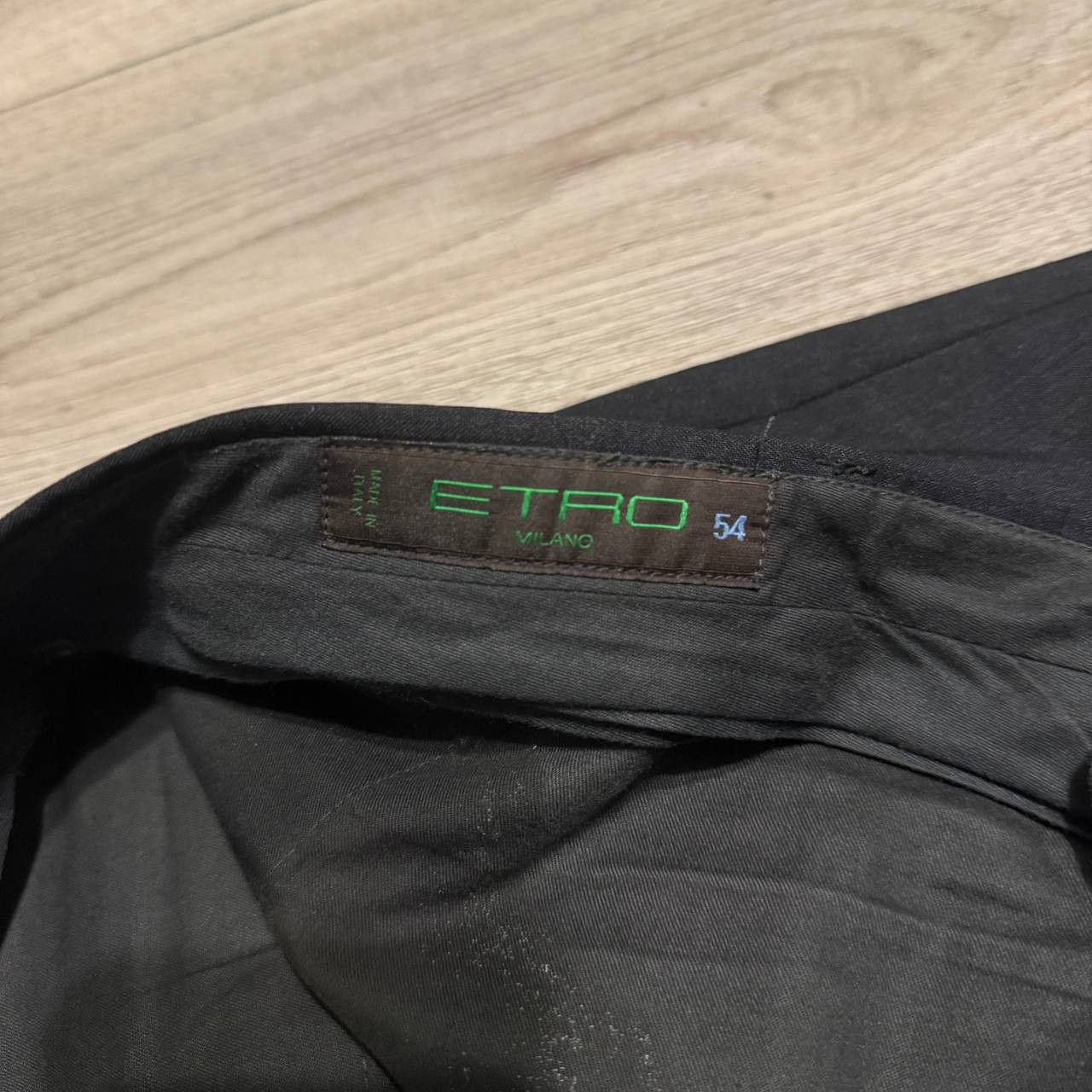 Etro Etro Mens Trousers Size EU54/ US 38 Black Size US 38 / EU 54 - 2 Thumbnail